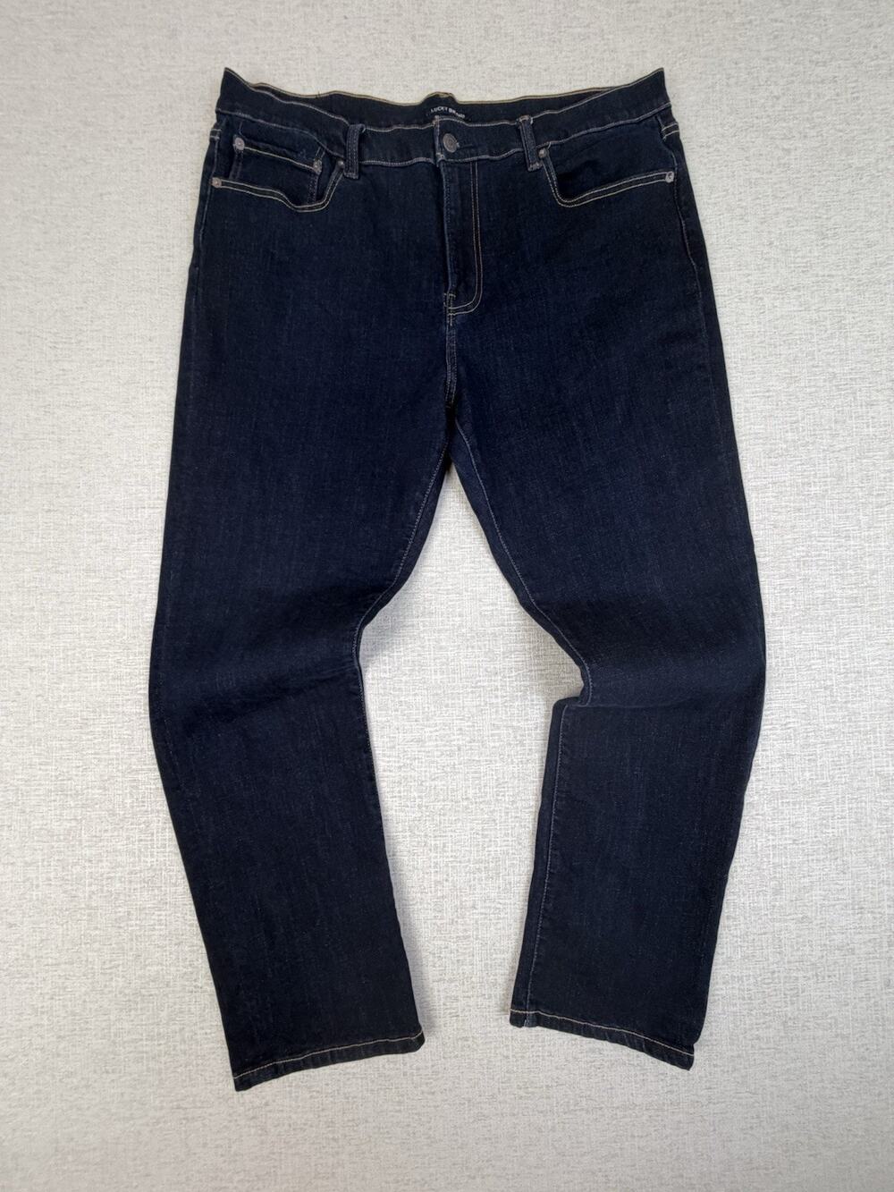 Lucky Brand Jeans Men’s 38x32 Dark Wash Stretch Straight Leg Denim
